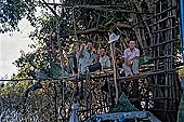 Tonle Sap - Prek Toal 'bird sanctuary',  turist guides at the observation tower